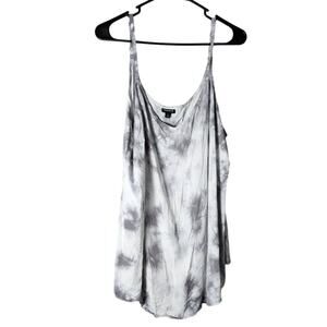 Torrid Ava Cami Tank Top Plus Size 3X Challis Stretch Grey Tie Dye